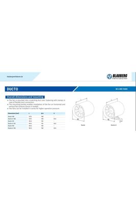 Blauberg Ducto 100 Sessiz Plastik Kanal Fanı 110 m3h