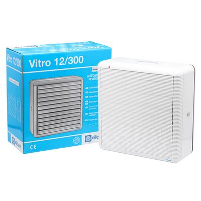Elicent Vitro 12/300, Duvar ve Pencere Tipi Havalandırma Fanı, 1400/800 m3-h