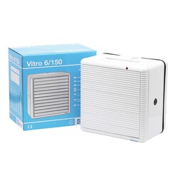 Elicent Vitro 6/150 Duvar ve Pencere Tipi Havalandırma Fanı, 300 m3-h - Thumbnail